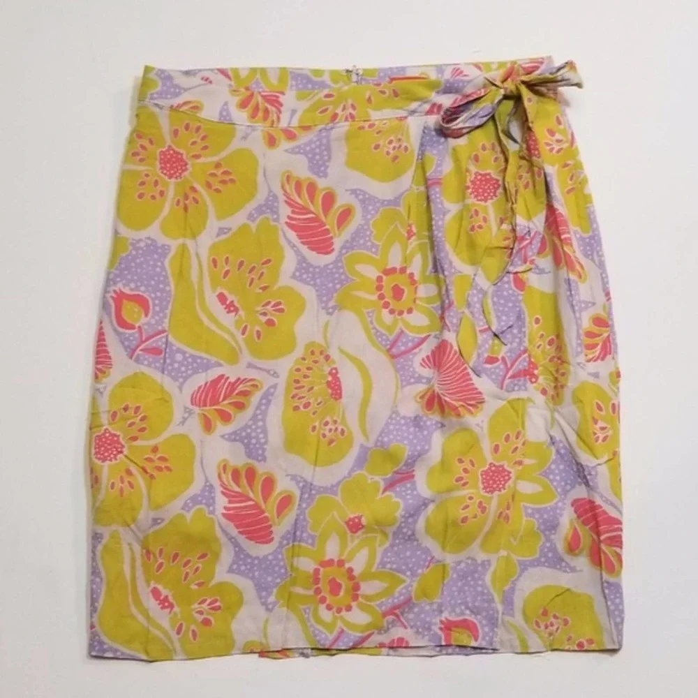 Modcloth Whole 'Lotta Loveliness Tropical Wrap Skirt Size S - Picture 2 of 11